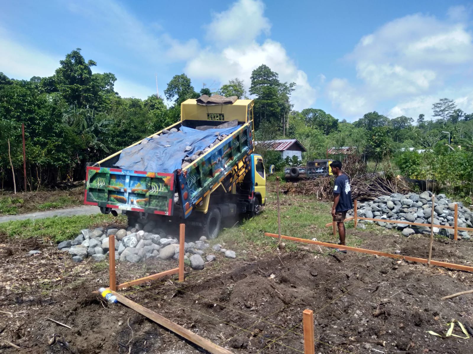 Drop Material TMMD Ke-128 Kodim 1801/Manokwari Digenjot, Pastikan Pembangunan Berjalan Lancar