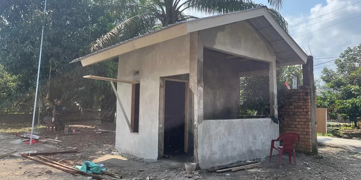 Poskamling TMMD 128 Rampung, Siap Digunakan Warga Lubuk Tampang