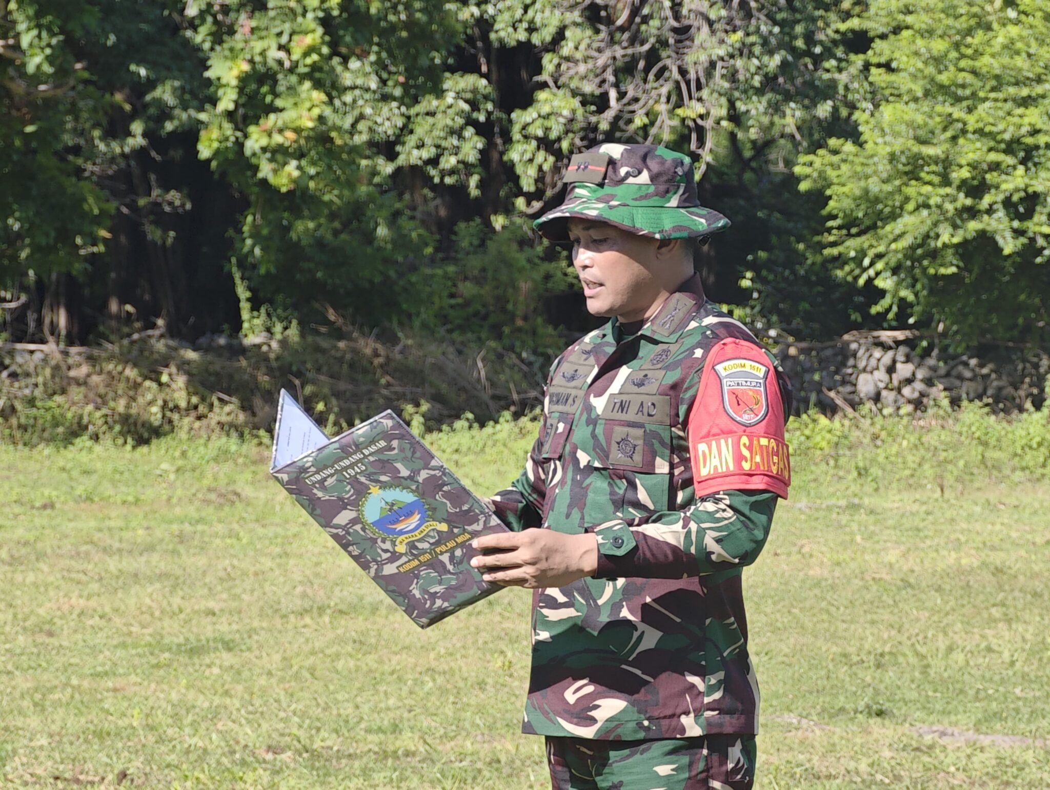 Dansatgas TMMD Ke-128 Letkol Inf Nuriman Siswandi Tegaskan Komitmen Bangun Desa Moain