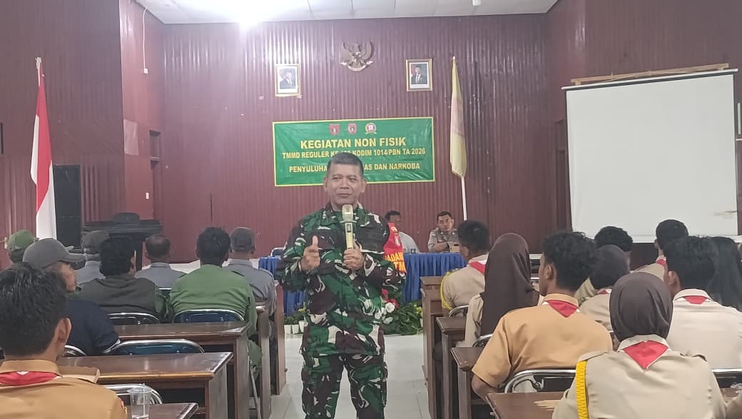 Sasaran Non Fisik TMMD 128, Penyuluhan Kamtibmas dan Narkoba Digelar