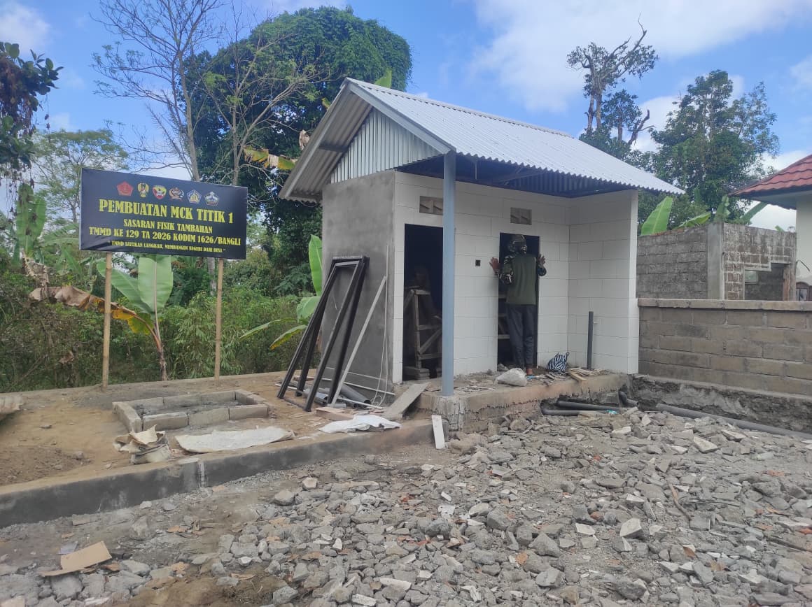 MCK TMMD Ke-129 Kodim 1626/Bangli Siap Tingkatkan Sanitasi dan Kesehatan Warga