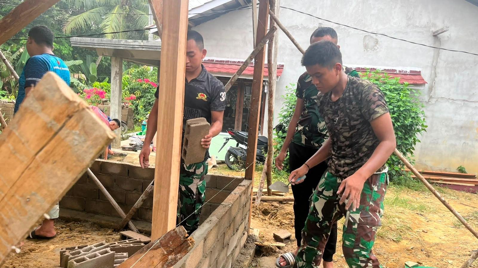 Kemajuan Pembangunan Rumah Ibu Suhanim dengan Fokus pada Dinding Batako