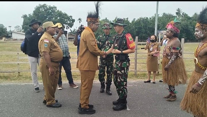 Nuansa Budaya Arfak Memperindah Pembukaan TMMD ke-130 di Manokwari Selatan