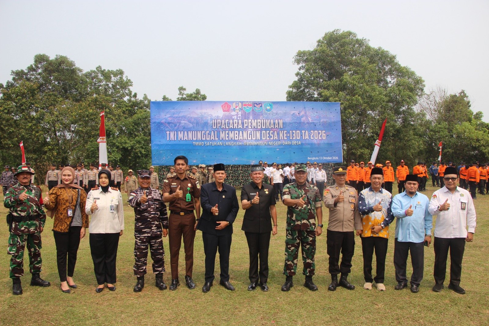 Dukungan Masyarakat Kandang Limun Warnai Pembukaan TMMD ke-130 di Bengkulu