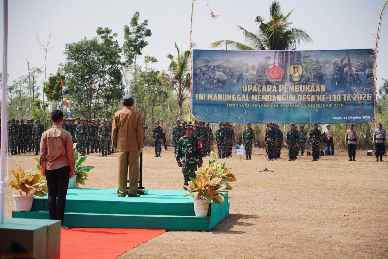 Pembukaan TMMD ke-130: Bupati Lombok Tengah Dorong Kerjasama Masyarakat dan TNI