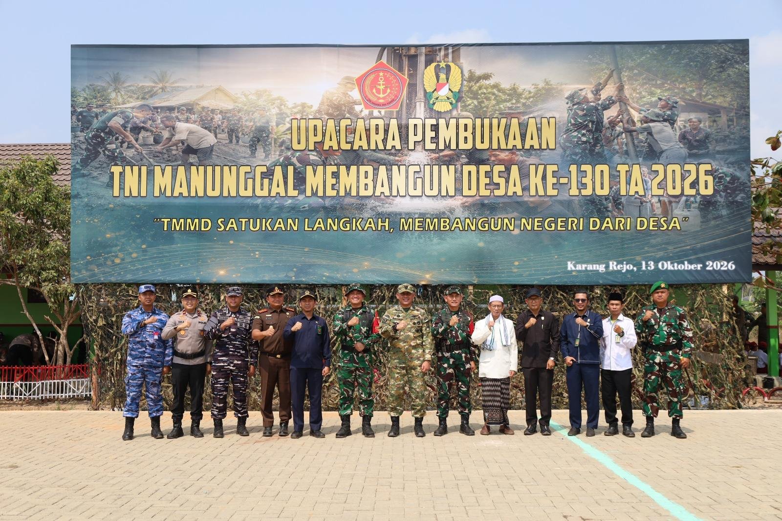 TMMD ke-130 Kodim 1009 Tanah Laut: Langkah Strategis Membangun Desa secara Kolaboratif